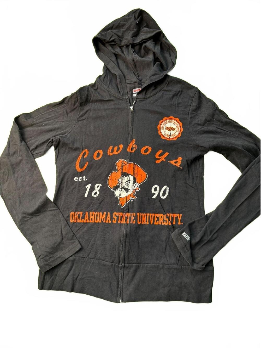 Oklahoma State Cowboys Soffe Hoodie Womens L Full Zip